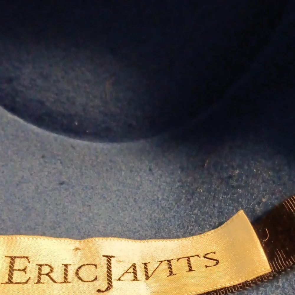 Eric Javits Blue and Black Wide-Brim Hat - Picture 5 of 7